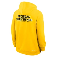 Men's Jordan Brand Navy Michigan Wolverines 2025 Sideline Standard Issue Dri-FIT Full-Zip Hoodie