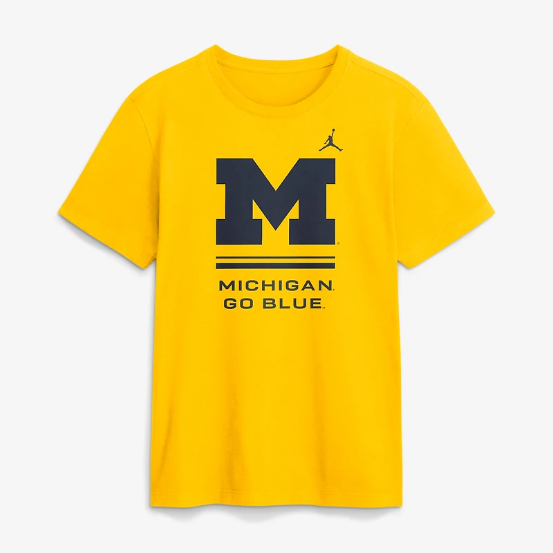 T-shirt Jordan Brand bleu marine Michigan Wolverines 2026 Sideline Dri-FIT pour homme