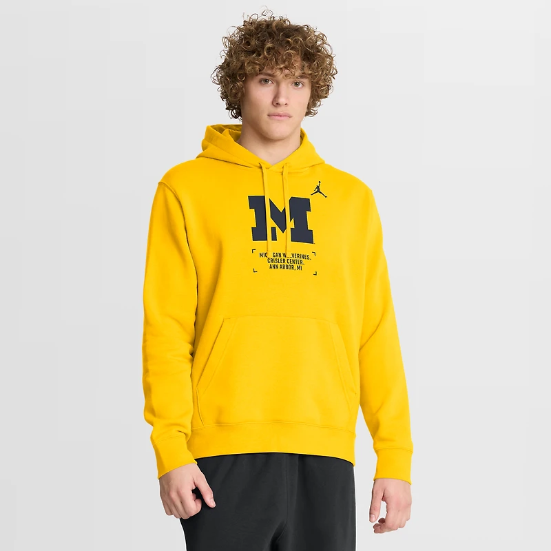 Sweat à capuche en polaire Jordan Brand Maize Michigan Wolverines pour homme