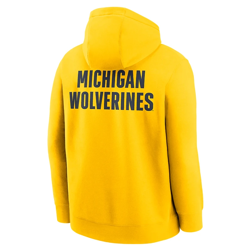 Sweat à capuche en polaire Jordan Brand Maize Michigan Wolverines pour homme