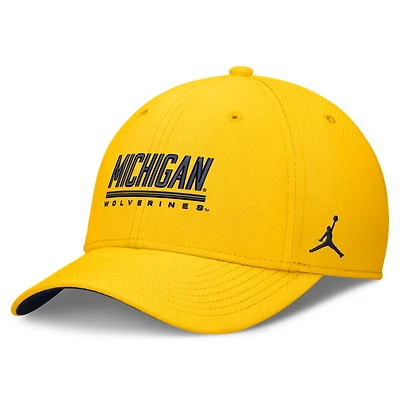 Men's Jordan Brand Maize Michigan Wolverines Game Day Rise Swooshflex Hat