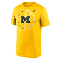 Men's Jordan Brand Maize Michigan Wolverines Legend Basketball Icon Dri-Fit T-Shirt