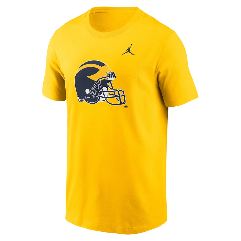 T-shirt Jordan Brand Maize Michigan Wolverines Primetime Alternate Logo pour homme