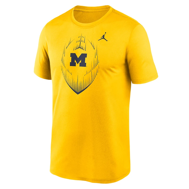 T-shirt Jordan Brand Maize Michigan Wolverines Primetime Legend Icon Performance pour homme