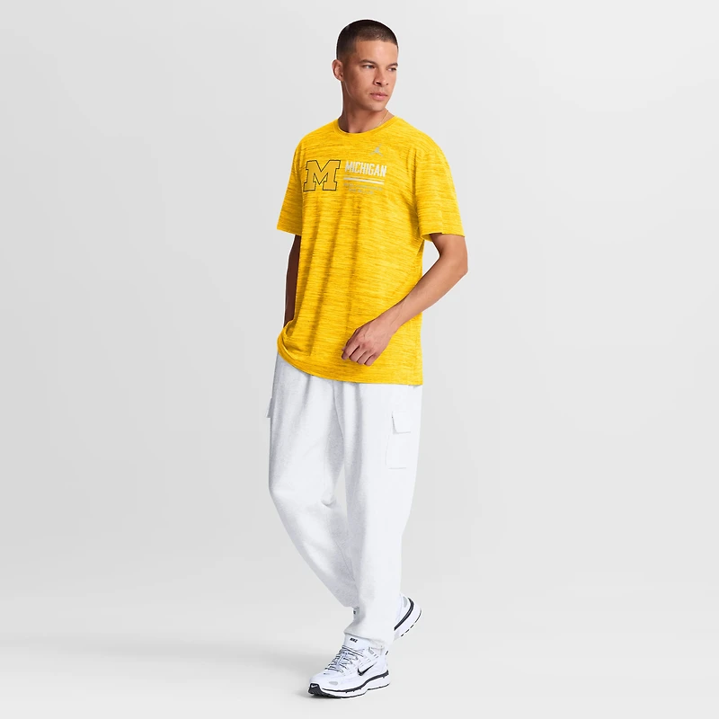 Men's Jordan Brand Navy Michigan Wolverines Sideline Velocity Dri-FIT T-Shirt
