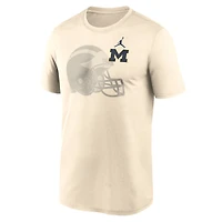 Men's Jordan Brand Natural Michigan Wolverines Campus Shadow Legend Performance T-Shirt