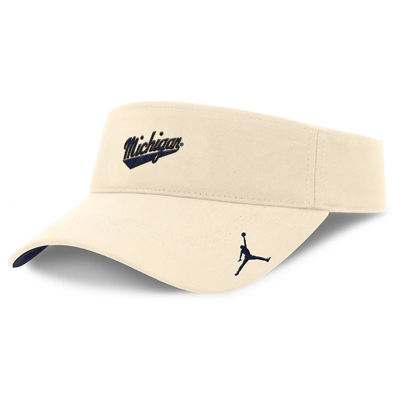 Men's Jordan Brand Natural Michigan Wolverines Primetime Ace Adjustable Visor