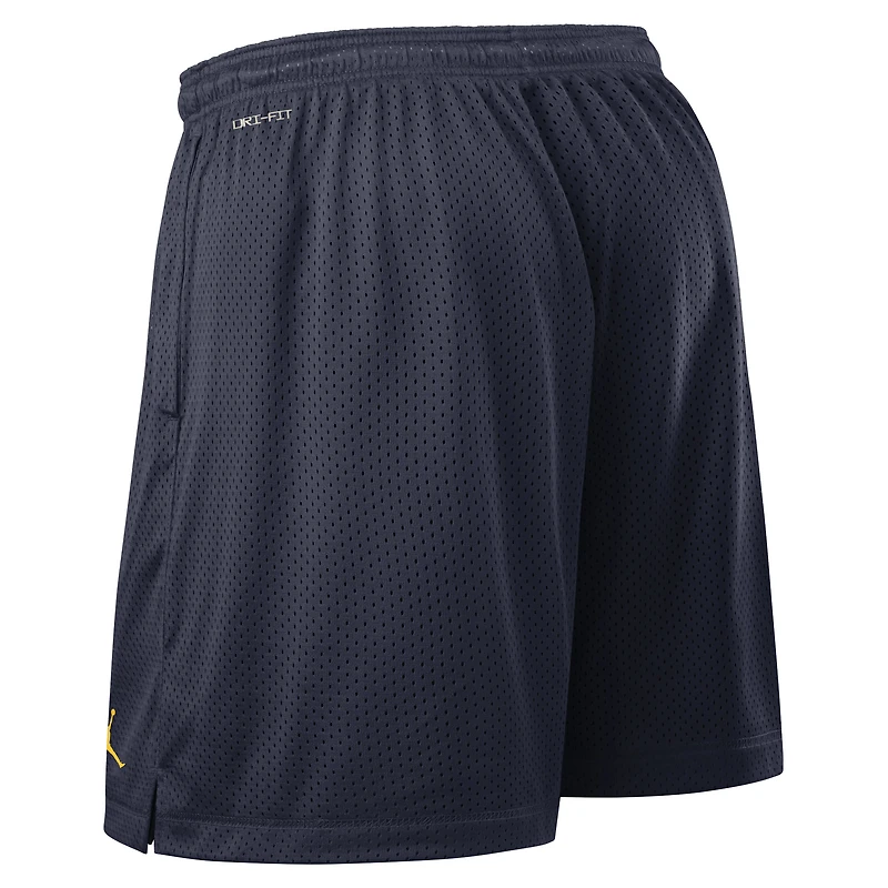 Men's Jordan Brand Navy/Maize Michigan Wolverines 2025 Sideline Reversible Performance Shorts