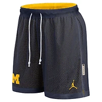 Men's Jordan Brand Navy/Maize Michigan Wolverines Courtside Standard Issue Dri-FIT Reversible Shorts