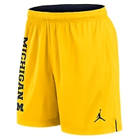 Men's Jordan Brand Navy/Maize Michigan Wolverines Courtside Standard Issue Dri-FIT Reversible Shorts