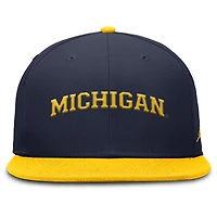 Men's Jordan Brand Navy/Maize Michigan Wolverines Two-Tone Primetime Performance Fitted Hat