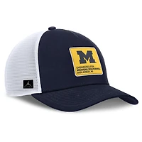 Men's Jordan Brand  Navy/White Michigan Wolverines 2025 On-Field Rise Engineered Trucker Adjustable Hat