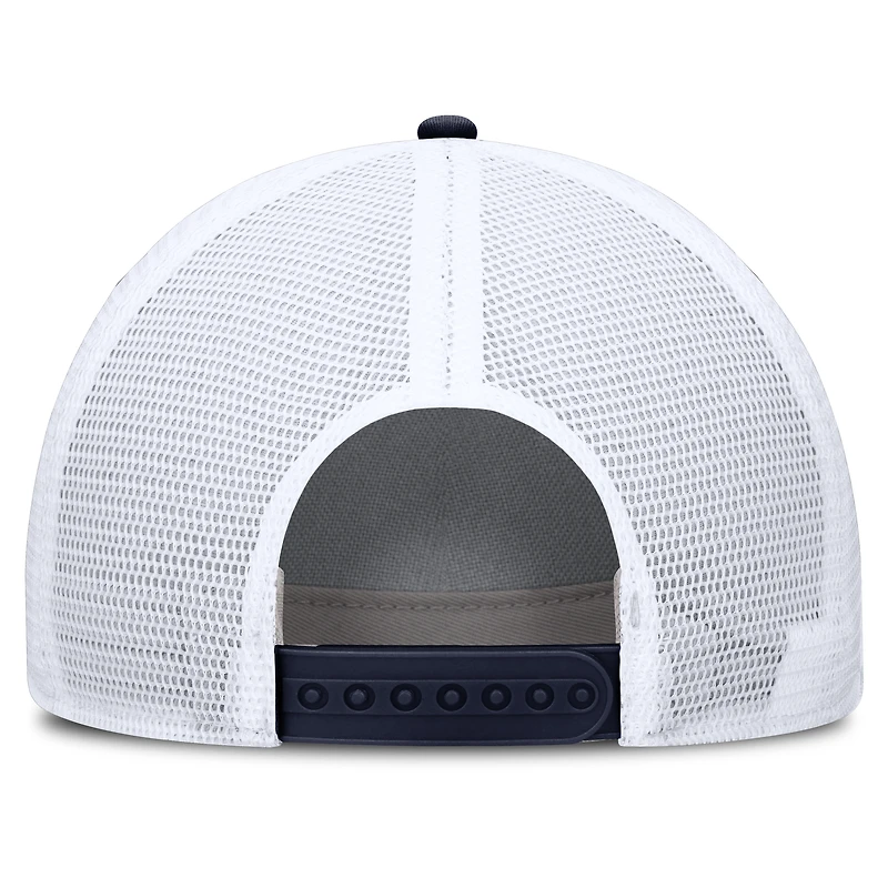 Men's Jordan Brand  Navy/White Michigan Wolverines 2025 On-Field Rise Engineered Trucker Adjustable Hat