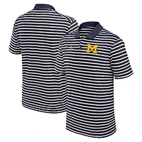 Men's Jordan Brand Navy/White Michigan Wolverines Primetime Victory Striped Performance Polo