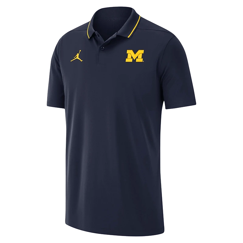 Men's Jordan Brand Navy Michigan Wolverines 2023 Coaches Performance Polo