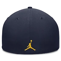 Men's Jordan Brand Navy Michigan Wolverines 2024 Sideline Coaches Fitted Hat