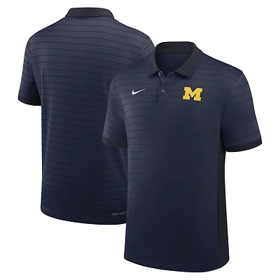 Men's Jordan Brand Navy Michigan Wolverines 2025 Early Season Coaches Sideline Victory Stripe Performance Polo