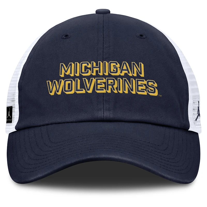 Casquette ajustable Jordan Brand bleu marine Michigan Wolverines 2025 Gameday On-Field Club pour homme
