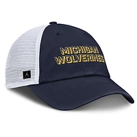 Men's Jordan Brand Navy Michigan Wolverines 2025 Gameday On-Field Club Adjustable Trucker Hat