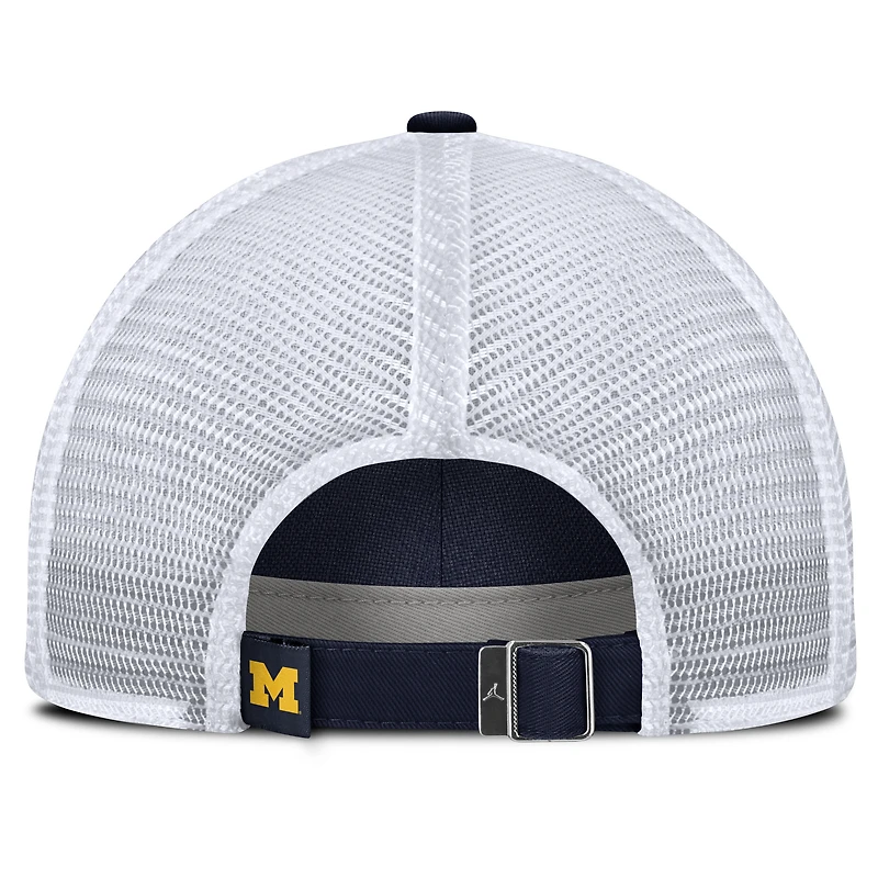 Men's Jordan Brand Navy Michigan Wolverines 2025 Gameday On-Field Club Adjustable Trucker Hat
