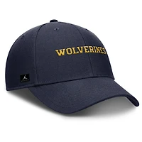Men's Jordan Brand Navy Michigan Wolverines 2025 On-Field Rise Performance Adjustable Hat