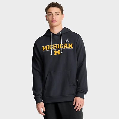 Men's Jordan Brand Navy Michigan Wolverines 2025 Sideline Standard Issue Dri-FIT Hoodie