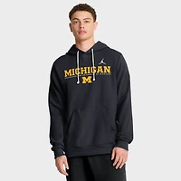 Sweat à capuche Jordan Brand bleu marine Michigan Wolverines 2025 Sideline Standard Issue Dri-FIT pour homme