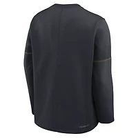 Haut à manches longues Jordan Brand bleu marine Michigan Wolverines 2026 Sideline Coaches Therma-FIT pour homme