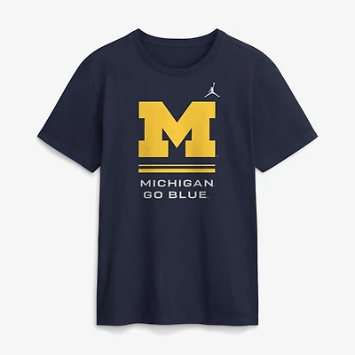Men's Jordan Brand Navy Michigan Wolverines 2026 Sideline Dri-FIT T-Shirt