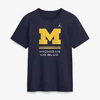 Men's Jordan Brand Navy Michigan Wolverines 2026 Sideline Dri-FIT T-Shirt
