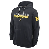 Men's Jordan Brand Navy Michigan Wolverines 2026 Sideline Standard Issue Dri-FIT Hoodie