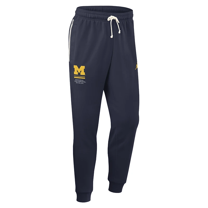 Pantalon Jordan Brand Navy Michigan Wolverines 2026 Sideline Standard Issue Dri-FIT Taper pour homme