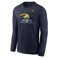 Men's Jordan Brand Navy Michigan Wolverines Alternate Logo Long Sleeve T-Shirt