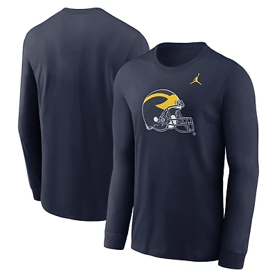 Men's Jordan Brand Navy Michigan Wolverines Alternate Logo Long Sleeve T-Shirt