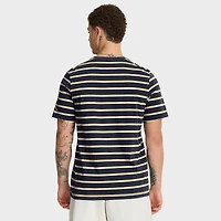 T-shirt Jordan Brand bleu marine Michigan Wolverines Athletic Prep Legacy Summit Stripe pour homme