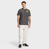 T-shirt Jordan Brand bleu marine Michigan Wolverines Athletic Prep Legacy Summit Stripe pour homme