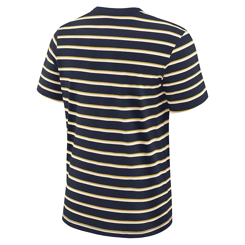 Men's Jordan Brand Navy Michigan Wolverines Athletic Prep Legacy Summit Stripe T-Shirt