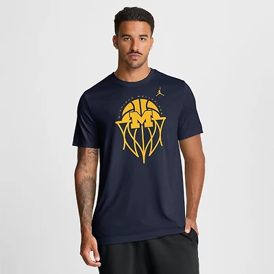 Men's Jordan Brand Navy Michigan Wolverines Basketball Icon Legend Dri-FIT T-Shirt