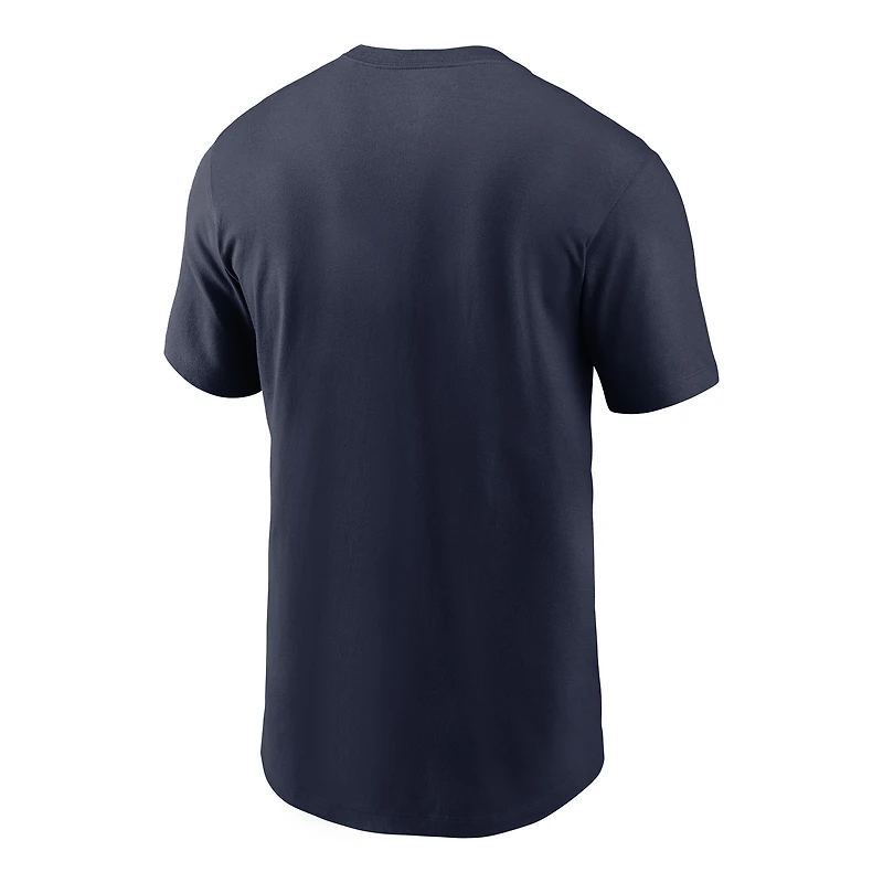 T-shirt Jordan Brand bleu marine pour homme avec logo de l'équipe basket-ball Michigan Wolverines