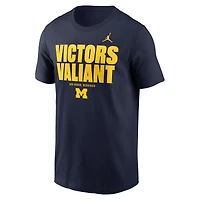 T-shirt Jordan Brand bleu marine pour homme, Michigan Wolverines, Campus Local