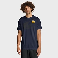 T-shirt Jordan Brand bleu marine Michigan Wolverines Campus Shadow Legend Performance pour homme