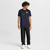 T-shirt Jordan Brand bleu marine Michigan Wolverines Campus Shadow Legend Performance pour homme