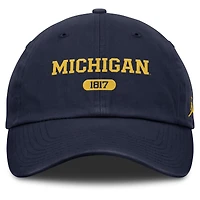 Casquette ajustable Jordan Brand bleu marine Michigan Wolverines Club pour homme