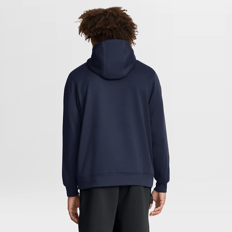Men's Jordan Brand Navy Michigan Wolverines Coaches Premium Dri-FIT Quarter-Zip Hoodie