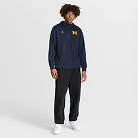 Men's Jordan Brand Navy Michigan Wolverines Coaches Premium Dri-FIT Quarter-Zip Hoodie