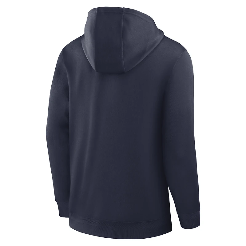 Sweat à capuche zippé 1/4 Jordan Brand bleu marine Michigan Wolverines Coaches Premium Dri-FIT pour homme