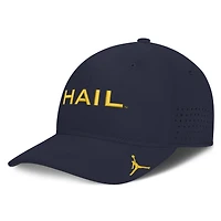 Men's Jordan Brand Navy Michigan Wolverines Gameday Aerobill Swooshflex Dri-FIT Hat
