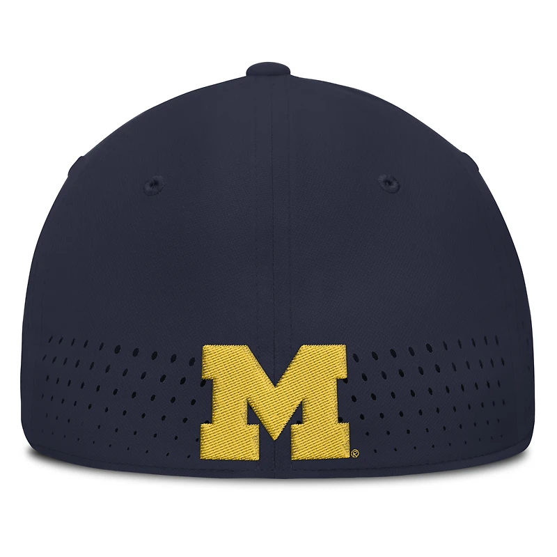 Men's Jordan Brand Navy Michigan Wolverines Gameday Aerobill Swooshflex Dri-FIT Hat