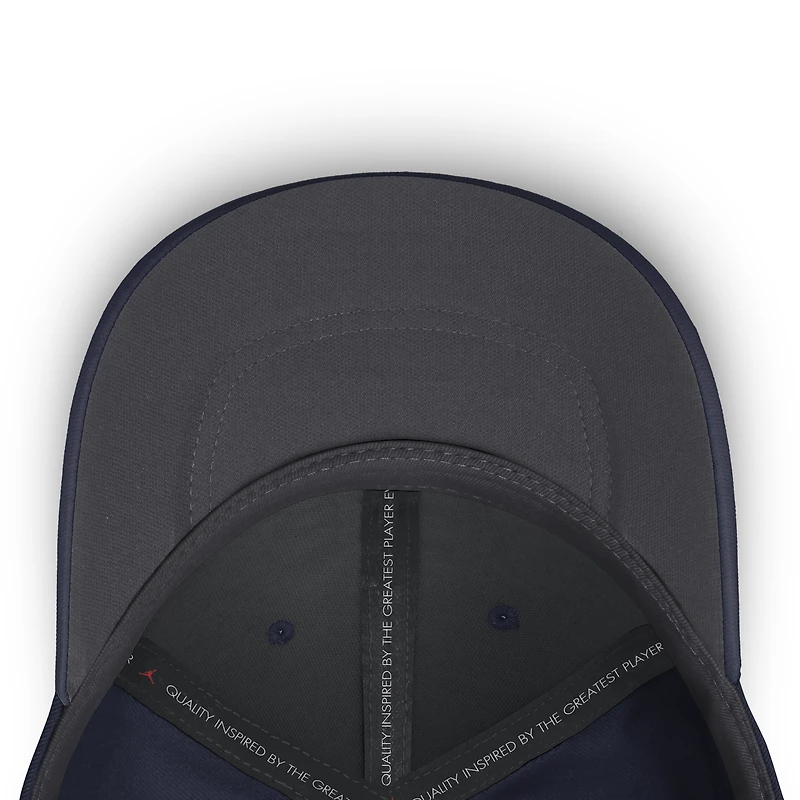 Casquette Jordan Brand bleu marine Michigan Wolverines Gameday Aerobill Swooshflex Dri-FIT pour homme
