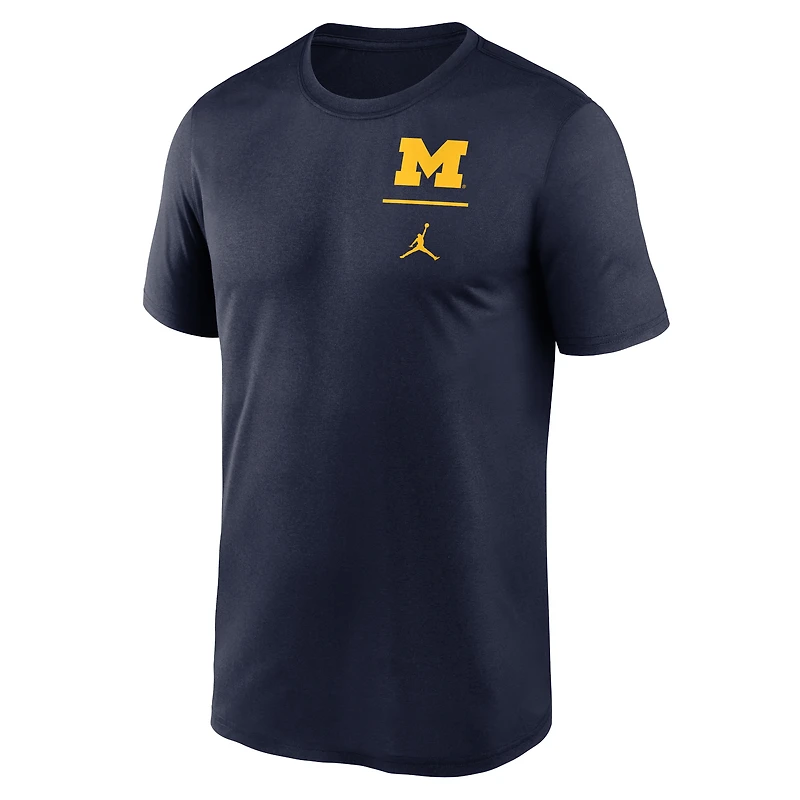 Men's Jordan Brand Navy Michigan Wolverines Primary Logo Legend Performance T-Shirt